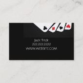 Poker Chip Magic Card Trick Entertainment Visitekaartje (Achterkant)
