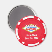 Poker Chip Magneet Getrouwd in Las Vegas (Voorkant / Achterkant)