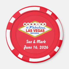 Poker Chip Magneet Getrouwd in Las Vegas 2026