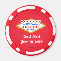Poker Chip Magnet getrouwd in Las Vegas