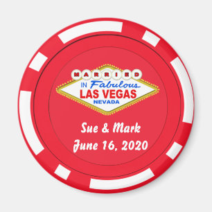 Poker Chip Magnet getrouwd in Las Vegas