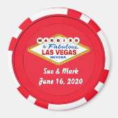 Poker Chip Magnet getrouwd in Las Vegas (Voorkant)