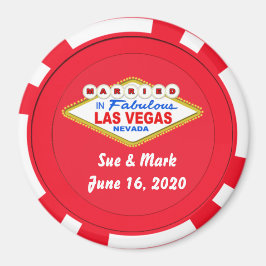 Poker Chip Magnet getrouwd in Las Vegas