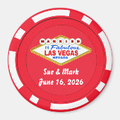 Poker Chip Magnet Married in Las Vegas (Voorkant)