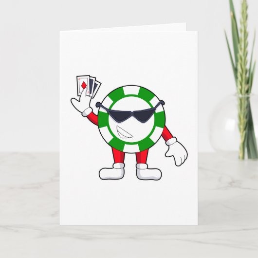 Poker chip met Poker cards Kaart (Voorkant)