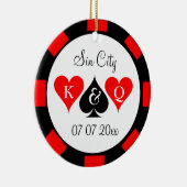 Poker chip munt ornament voor Sin City bruiloft (Rechts)