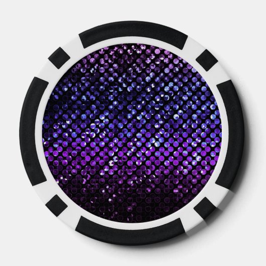 Poker Chip Paarse Crystal Bling Strass (Achterkant)