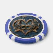 Poker Chip Paper Cut Eagle Two Souls One Heart (Enkel)