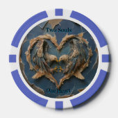 Poker Chip Paper Cut Eagle Two Souls One Heart (Voorkant)
