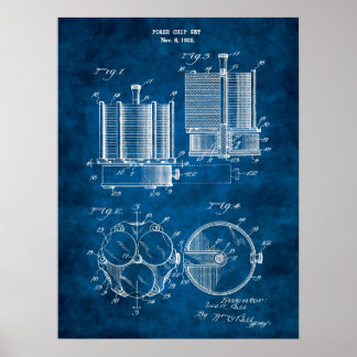 Poker Chip Patent Design Wall Decor Art nr. 4 Poster
