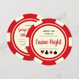 Poker Chip Red Off-White casino gisteravond Kaart