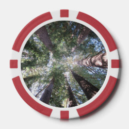 Poker Chip Reuzenbomen Opkijkend Ontwerp