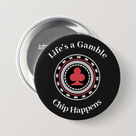 Poker Chip Ronde Button 7,6 Cm (Voorkant /achterkant)