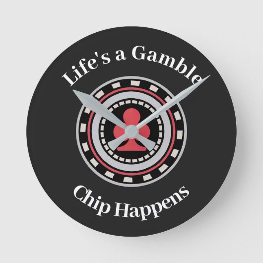 Poker Chip Ronde Klok (Voorkant)