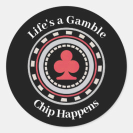 Poker Chip Ronde Sticker