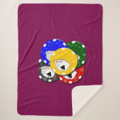 Poker Chip Sherpa Deken (Voorkant)