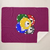 Poker Chip Sherpa Deken (Voorkant (horizontaal))