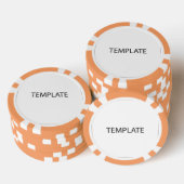 Poker Chip Single (2) Hor - Oranje Solid Edge (Opstapeling)