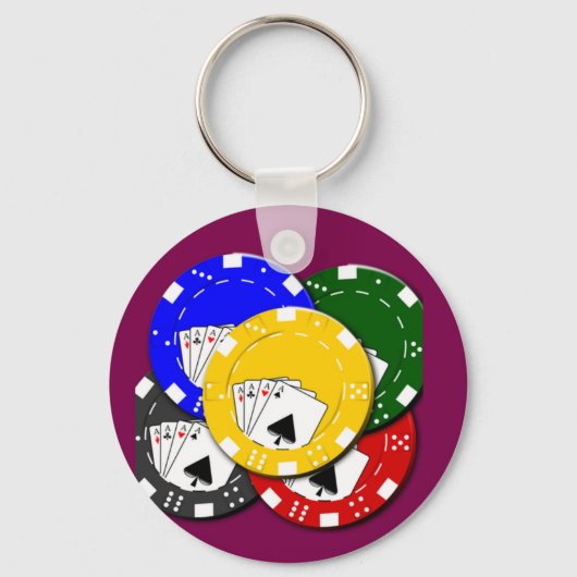 Poker Chip Sleutelhanger (Voorkant)