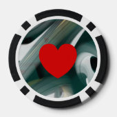 Poker Chip Trend Abstract Art Zwart Wit Groen (Achterkant)