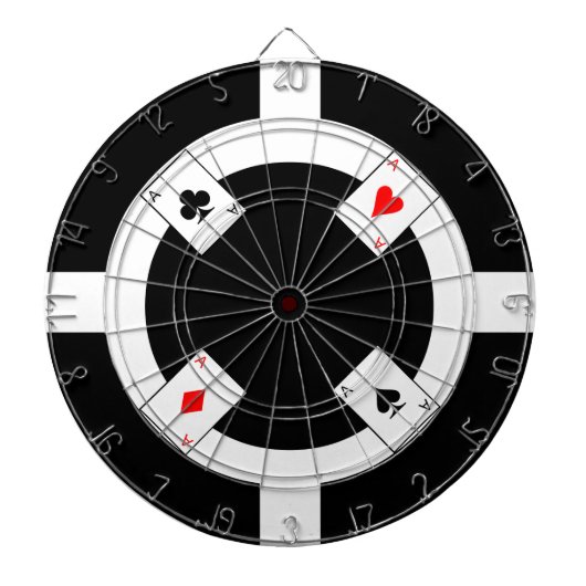 Poker Chip - zwart Dartbord (Voorkant)