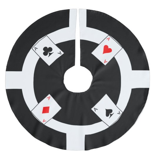 Poker Chip - zwart Kerstboom Rok (Voorkant)