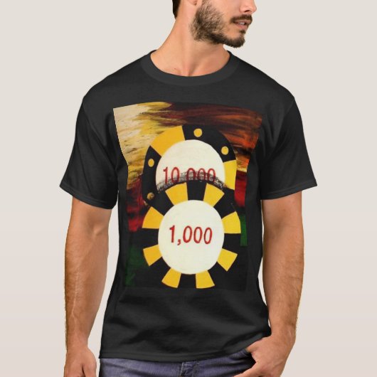 Poker Chips Art Decor T-shirt (Voorkant)