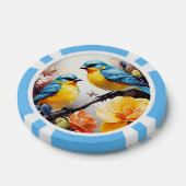 Poker Chips - Blauwe Tortelduifjes (Enkel)