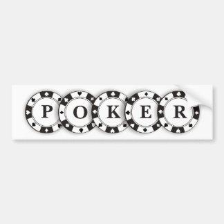 Poker chips bumpersticker
