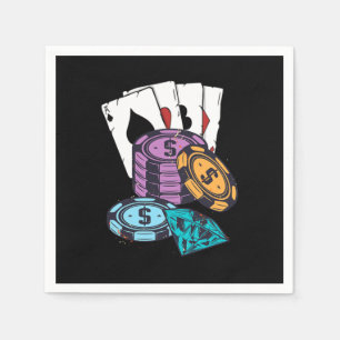 Poker Chips Casino Gambler Holdem Bluff Cards Gift Servet