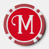 Poker Chips - Custom Uw initiaal toevoegen - Rood (Achterkant)