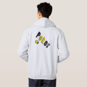 Poker Chips Dimensional Logo, Mannen Ash Hoodie (Achterkant volledig)