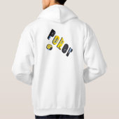 Poker Chips Dimensional Logo, Mannen White Hoodie (Achterkant)