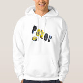 Poker Chips Dimensional Logo, Mannen White Hoodie (Voorkant)