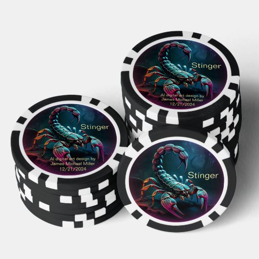 Poker Chips door James Michael Miller 5/14/2024 (Opstapeling)