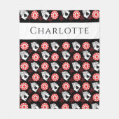 Poker Chips en speelkaarten Azen en Kruisen Fleece Deken (Voorkant)