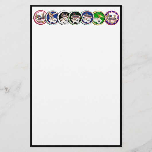 Poker Chips Galore Briefpapier (Voorkant)