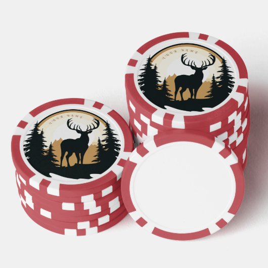 Poker Chips Herten - Gepersonaliseerd - Naam toevo (Opstapeling)