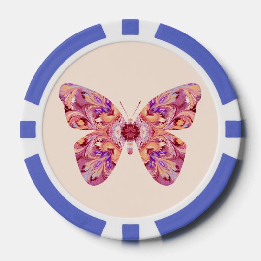 Poker Chips Kaleidoscoop Vlinder (Voorkant)