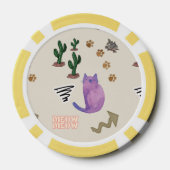 Poker Chips Kat Vis Cactus Meow Paws (Achterkant)