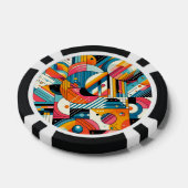 Poker Chips - Kleurrijk geometrisch ontwerp (Enkel)