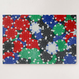 Poker chips legpuzzel