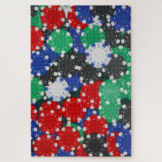 Poker chips legpuzzel (Verticaal)