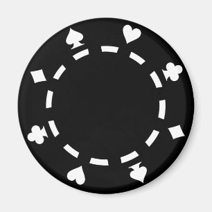 Poker chips magneet