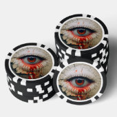 Poker Chips met Creepy Eyeball Horror Casino Spel (Opstapeling)