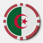 Poker chips met de vlag van Algerije (Voorkant)
