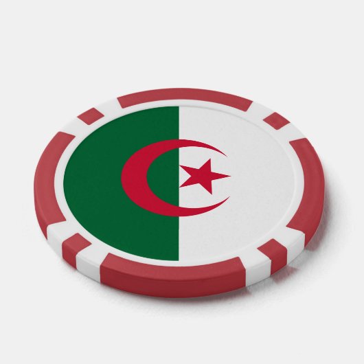 Poker chips met de vlag van Algerije (Enkel)