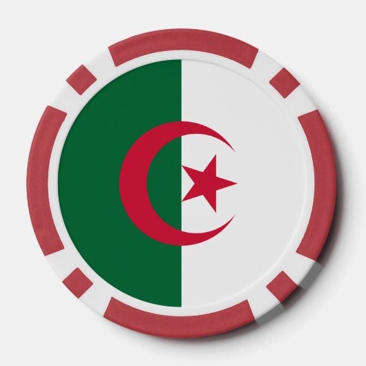 Poker chips met de vlag van Algerije (Achterkant)