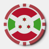 Poker chips met de vlag van Burundi (Voorkant)