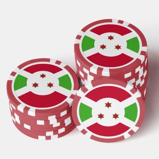 Poker chips met de vlag van Burundi (Opstapeling)